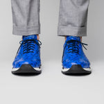Marco Di Milano Scanno Ostrich Quill Sneakers Electric Blue