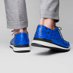 Marco Di Milano Scanno Ostrich Quill Sneakers Electric Blue
