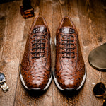 Marco Di Milano Scanno Ostrich Quill Sneakers Brown