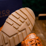 Marco Di Milano Scanno Ostrich Quill Sneakers Antique Cognac