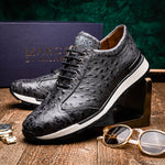 Marco Di Milano Scanno Ostrich Quill Sneakers Antique Grey