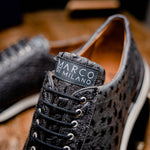 Marco Di Milano Scanno Ostrich Quill Sneakers Antique Grey