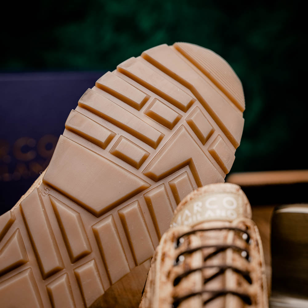 Marco Di Milano Scanno Ostrich Quill Sneakers Antique Orix