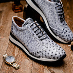 Marco Di Milano Scanno Ostrich Quill Sneakers Antique Newspaper