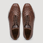 Marco Di Milano Scanno Ostrich Quill Sneakers Brown