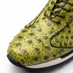 Marco Di Milano Scanno Ostrich Quill Sneakers Antique Green