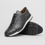 Marco Di Milano Scanno Ostrich Quill Sneakers Antique Grey