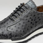 Marco Di Milano Scanno Ostrich Quill Sneakers Antique Grey