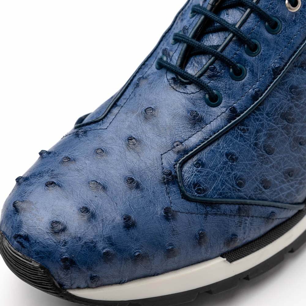 Marco Di Milano Scanno Ostrich Quill Sneakers Antique Navy