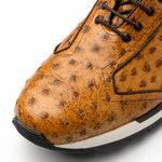 Marco Di Milano Scanno Ostrich Quill Sneakers Antique Paja