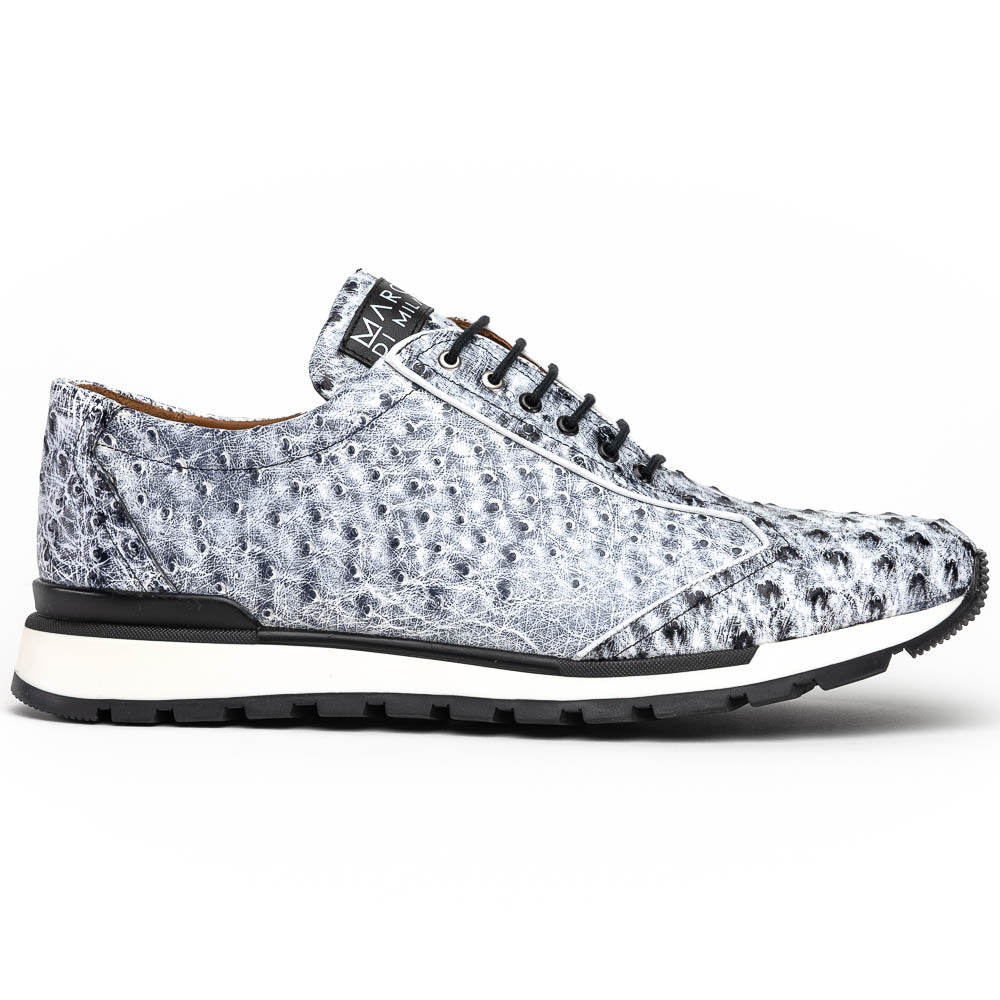 Marco Di Milano Scanno Ostrich Quill Sneakers Antique Newspaper