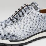 Marco Di Milano Scanno Ostrich Quill Sneakers Antique Newspaper