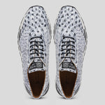 Marco Di Milano Scanno Ostrich Quill Sneakers Antique Newspaper