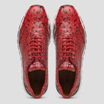 Marco Di Milano Scanno Ostrich Quill Sneakers Antique Red