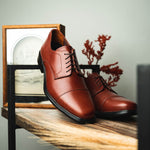 Neil M Senator Cap Toe Shoes Saddle Tan