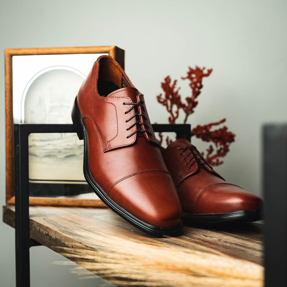 Neil M Senator Cap Toe Shoes Saddle Tan