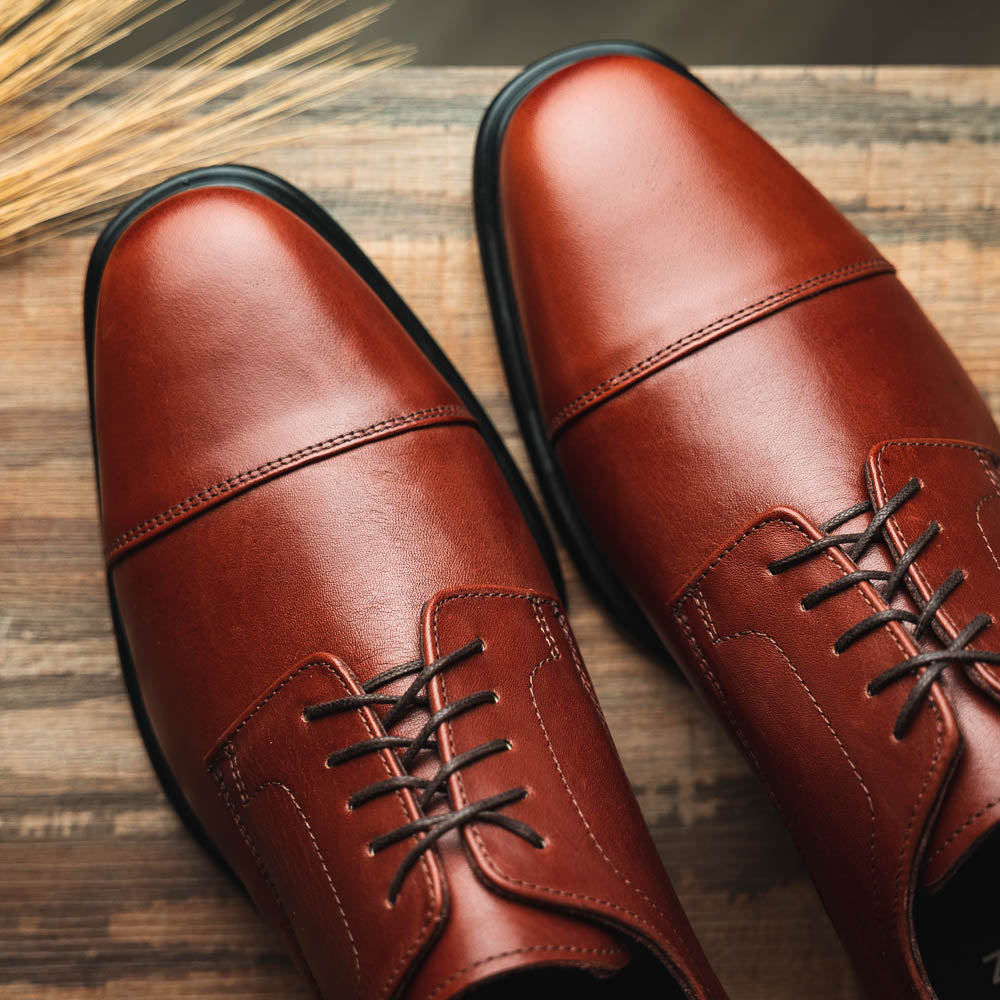 Neil M Senator Cap Toe Shoes Saddle Tan