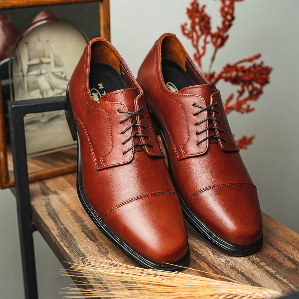 Neil M Senator Cap Toe Shoes Saddle Tan