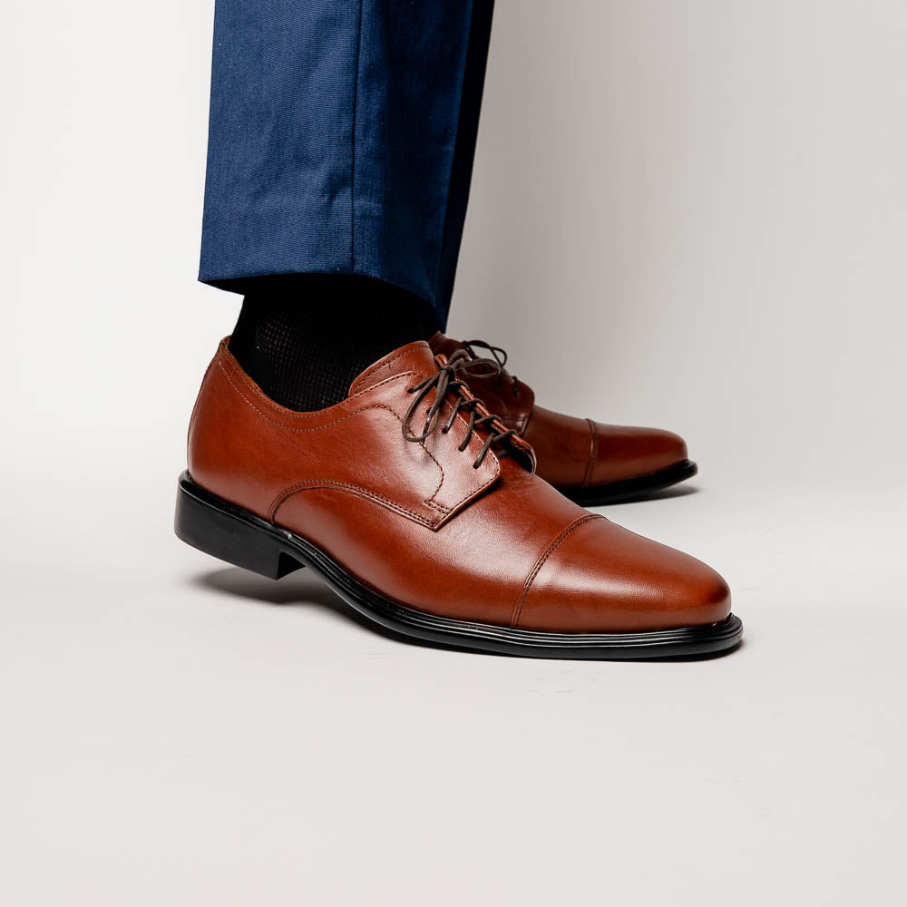 Neil M Senator Cap Toe Shoes Saddle Tan
