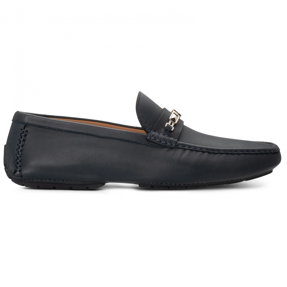 Moreschi Leather Driver Blue
