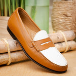 TB Phelps The Shag Loafers Walnut / White