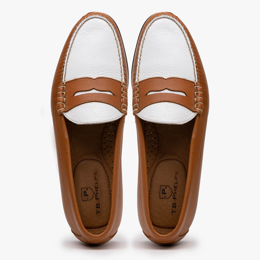 TB Phelps The Shag Loafers Walnut / White