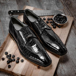 Belvedere Siena Ostrich Lace Up Shoes Black (1463)