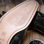 Belvedere Siena Ostrich Lace Up Shoes Black (1463)