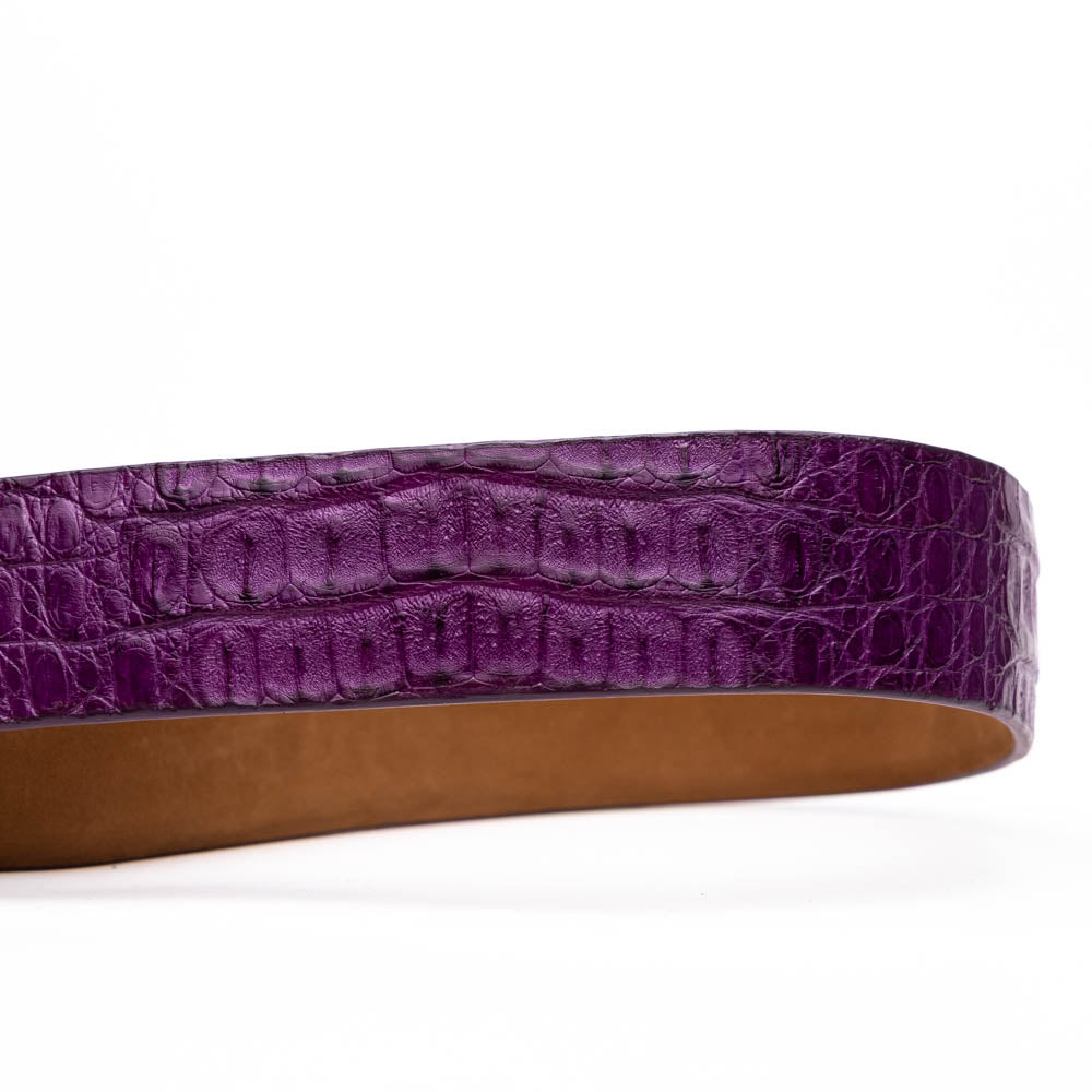 Marco Di Milano Silvio Caiman Crocodile Belt Purple