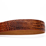 Marco Di Milano Silvio Caiman Crocodile Belt Rustic Cognac