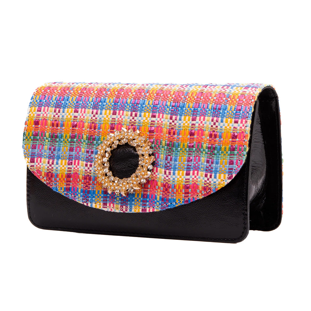 Vinci Leather The Valencia Tweed & Leather Handbag Multicolor
