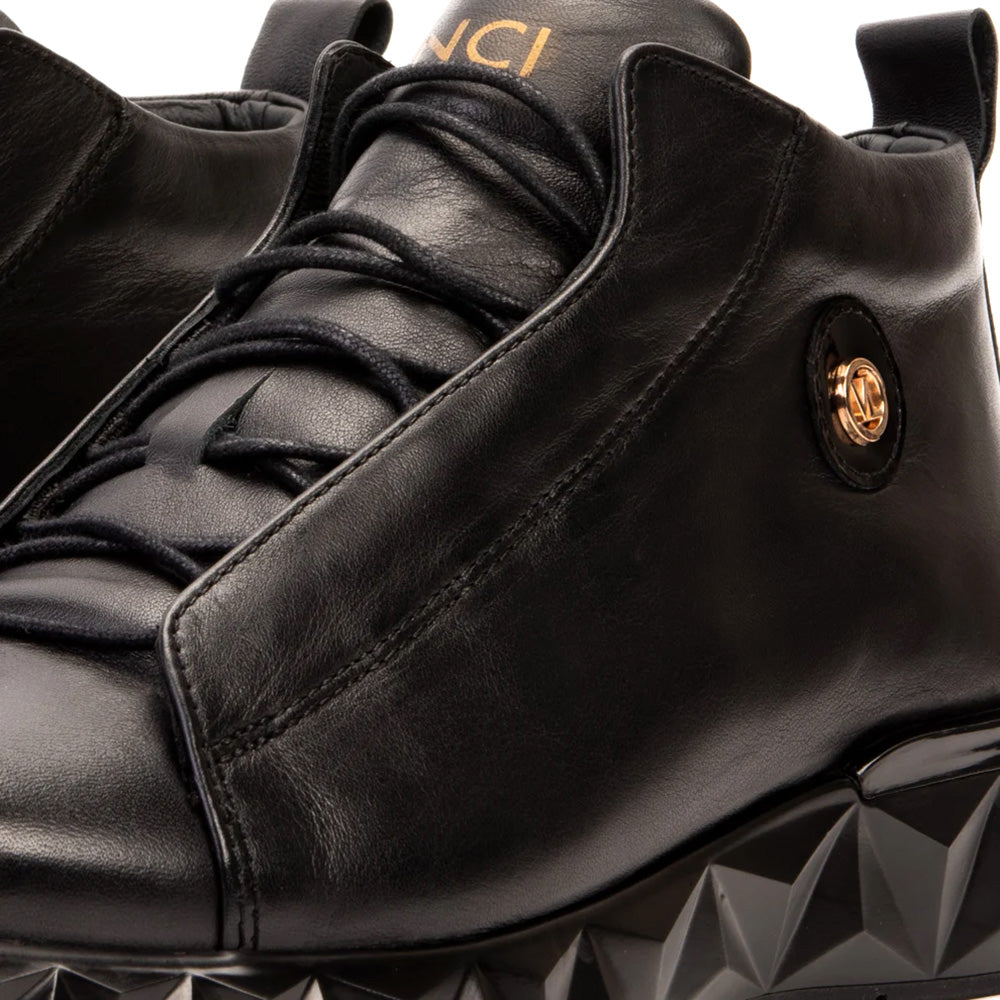 Vinci Leather The Vertex Leather Sneaker Black