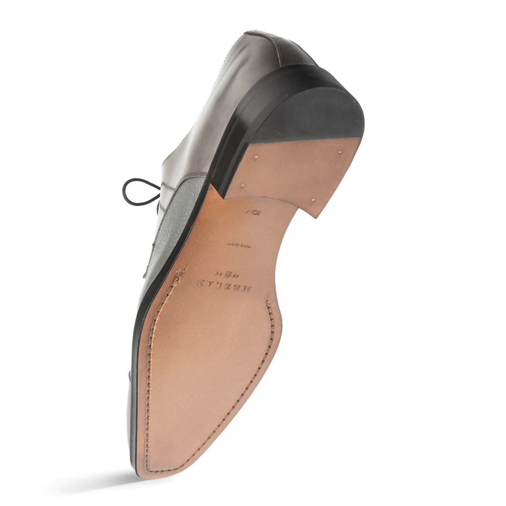 Mezlan Soka Calfskin & Deerskin Cap Toe Shoes Gray (15089)