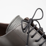 Mezlan Soka Calfskin & Deerskin Cap Toe Shoes Gray (15089)