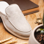 Zelli Soro Sueded Italian Goatskin Mule Grey (06-112-GRY)