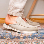Zelli Soro Sueded Italian Goatskin Mule Grey (06-112-GRY)
