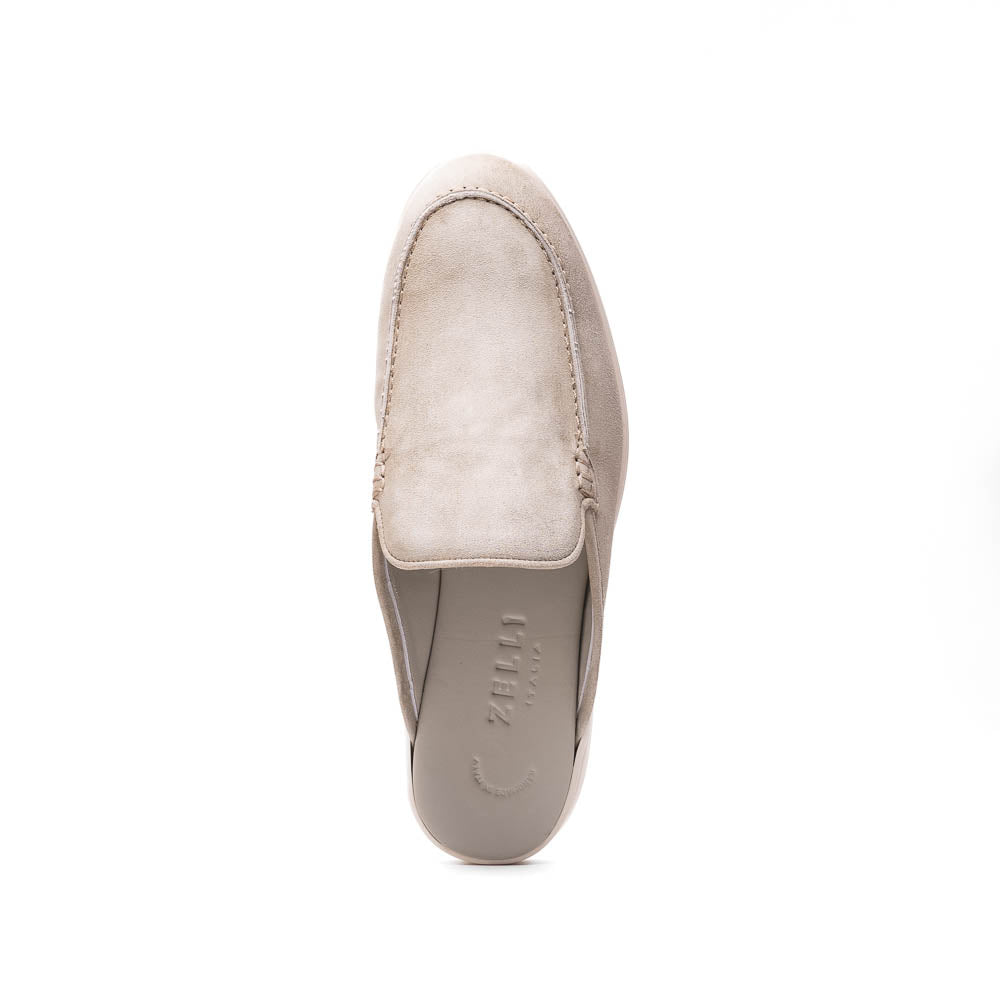 Zelli Soro Sueded Italian Goatskin Mule Grey (06-112-GRY)