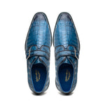 Belvedere Spencer Caiman Crocodile Shoes Antique Ocean