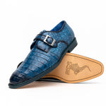 Belvedere Spencer Caiman Crocodile Shoes Antique Ocean