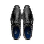 Belvedere Spencer Caiman Crocodile Shoes Black