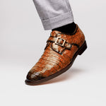 Belvedere Spencer Caiman Crocodile Shoes Antique Sport