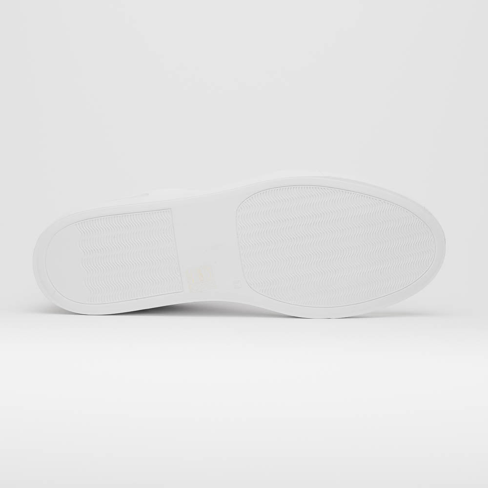 Zelli Spettacolare Pebble Grain Slip On Sneakers White (65-225-WHT)