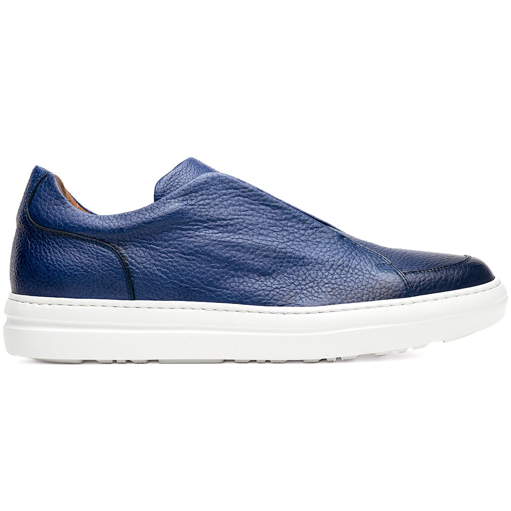 Zelli Spettacolare Pebble Grain Slip On Sneakers Navy (65-225-NVY)