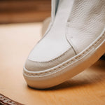 Zelli Spettacolare Pebble Grain Slip On Sneakers White (65-225-WHT)