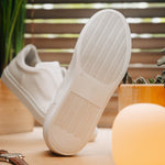 Zelli Spettacolare Pebble Grain Slip On Sneakers White (65-225-WHT)