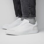 Zelli Spettacolare Pebble Grain Slip On Sneakers White (65-225-WHT)