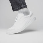 Zelli Spettacolare Pebble Grain Slip On Sneakers White (65-225-WHT)