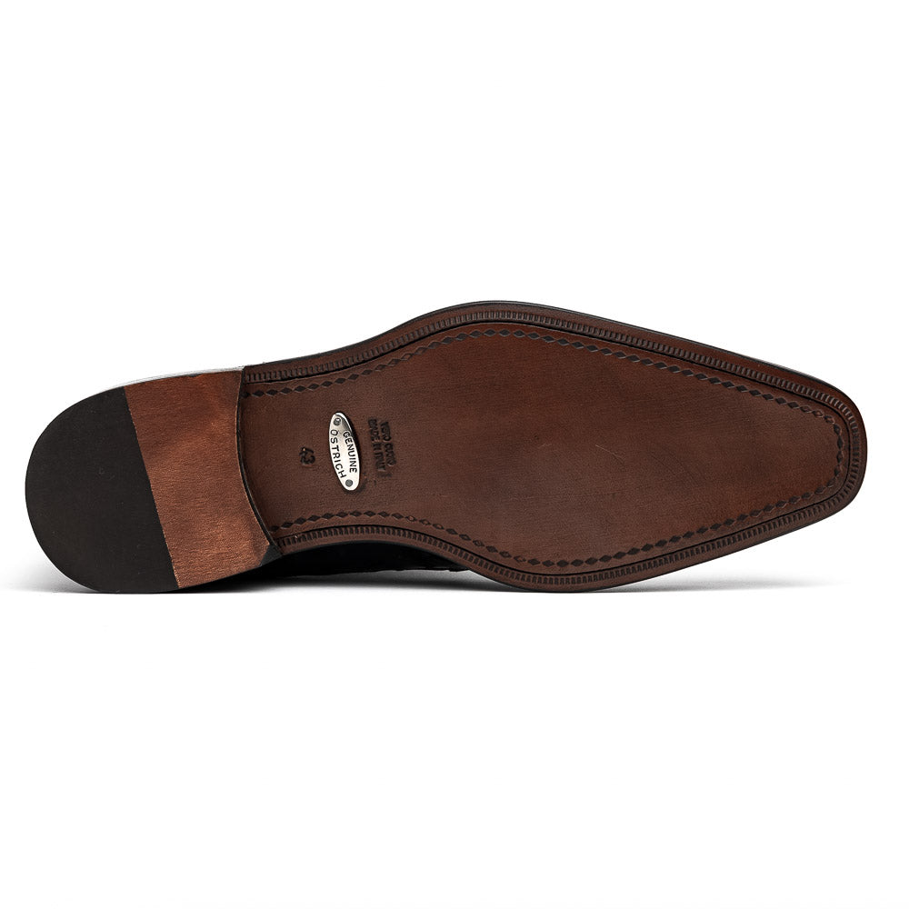 Calzoleria Toscana Ostrich Split Toe Shoes Black