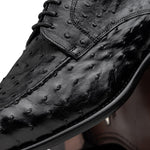 Calzoleria Toscana Ostrich Split Toe Shoes Black