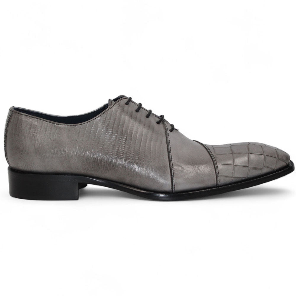 Duca by Matiste Spoleto I Lizard / Ostrich / Crocodile Embossed Oxford Light Grey